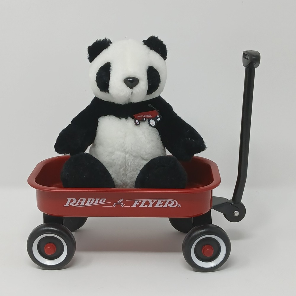 Radio Flyer Red Wagon Metal Decorative Small Toy Model Collectible Vintage Plush